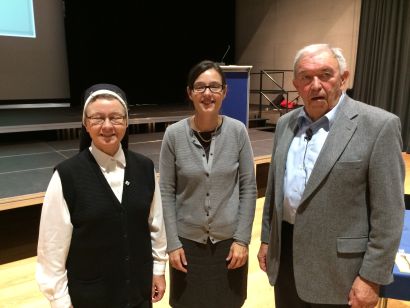 Die Protagonisten: Schwester Bonifatia, Gemeindepräsidentin Nicole Nüssli-Kaiser und Max Werdenberg.